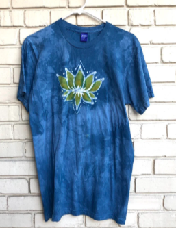 Hand-Painted Lotus Batik Unisex T-Shirt