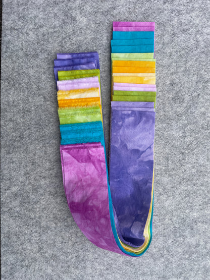 Hand Dyed Jelly Roll Gradient Strip Set (18 pcs)