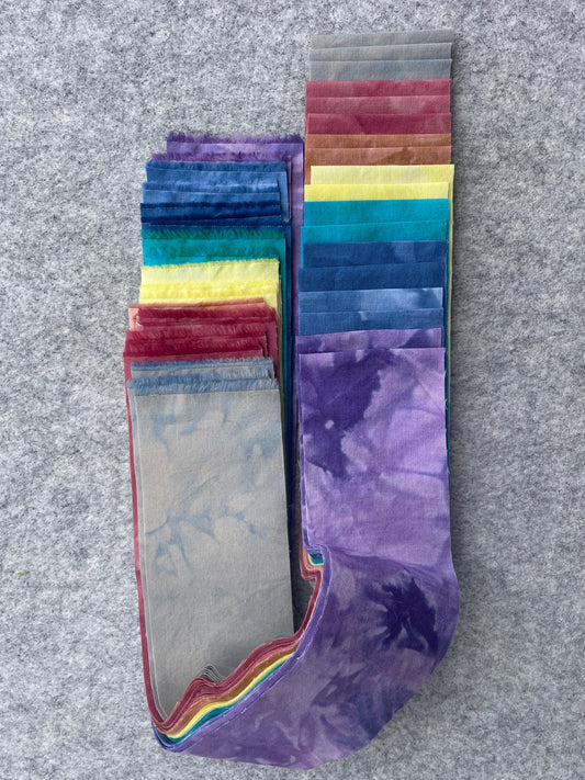 Hand Dyed Jelly Roll Gradient Strip Set (18 pcs)