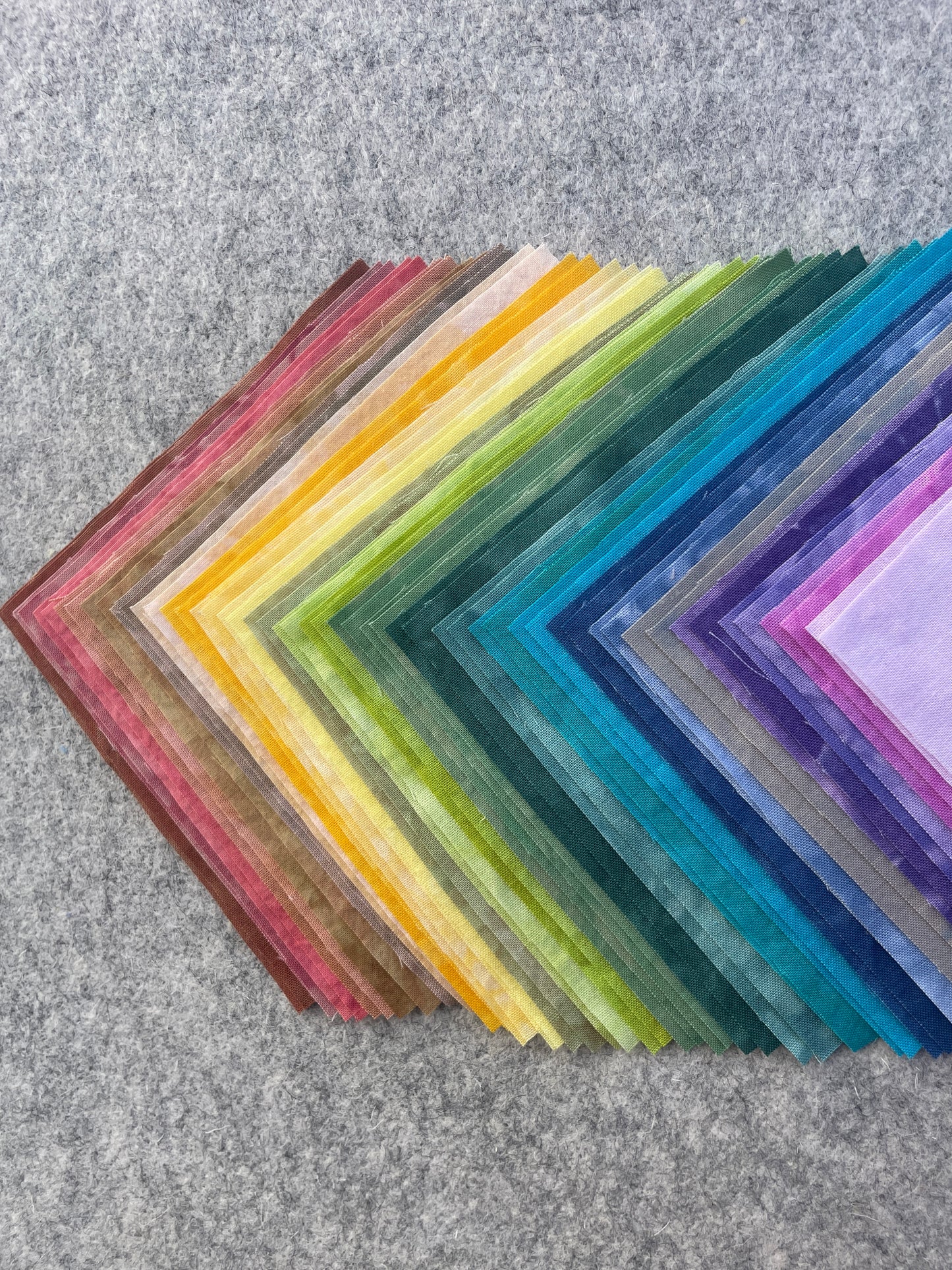 Hand Dyed Gradient Charm Pack (52 squares)