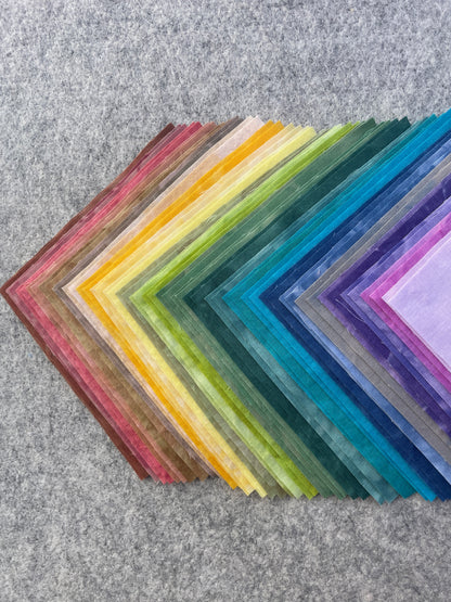 Hand Dyed Gradient Charm Pack (52 squares)