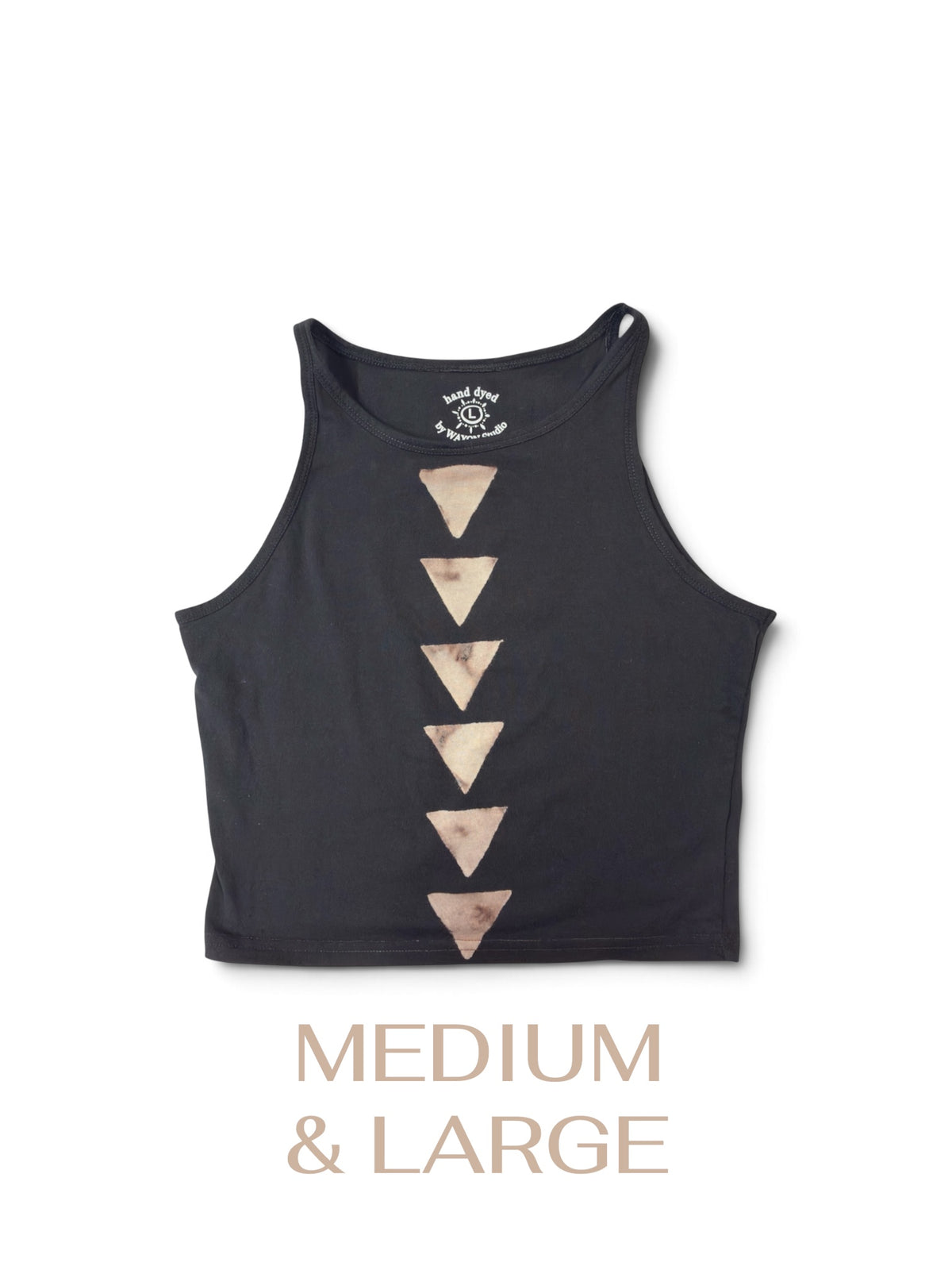 Black Classic Triangle Crop Top, WAXON's 10 Year Anniversary Reproduction
