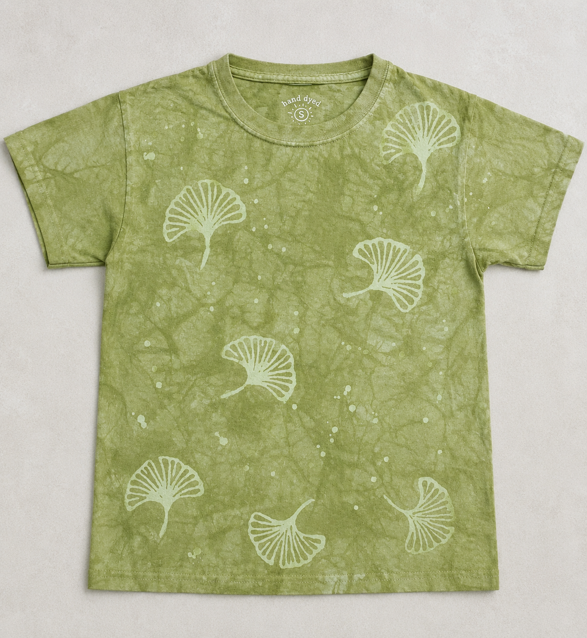 Ginkgo Leaf Batik Woodblock Unisex T-Shirt