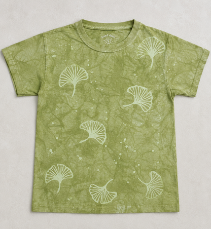 Ginkgo Leaf Batik Woodblock Unisex T-Shirt