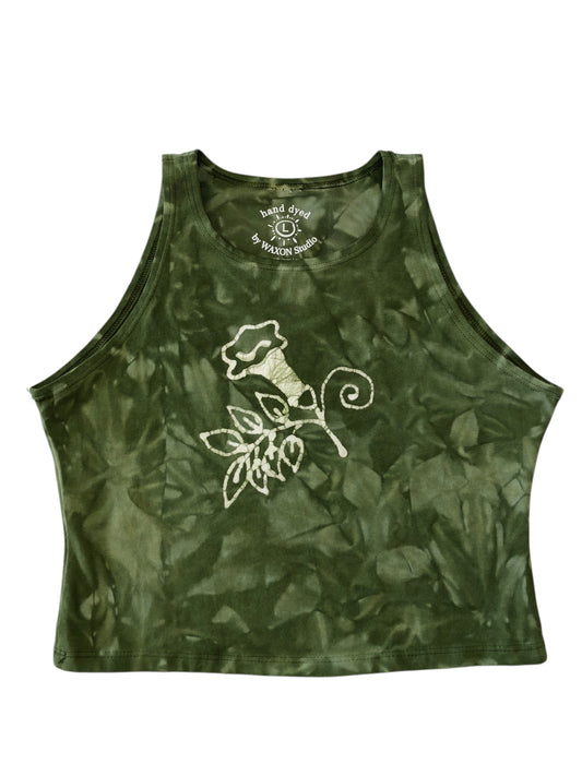 Trumpet Flower Batik Crop Top