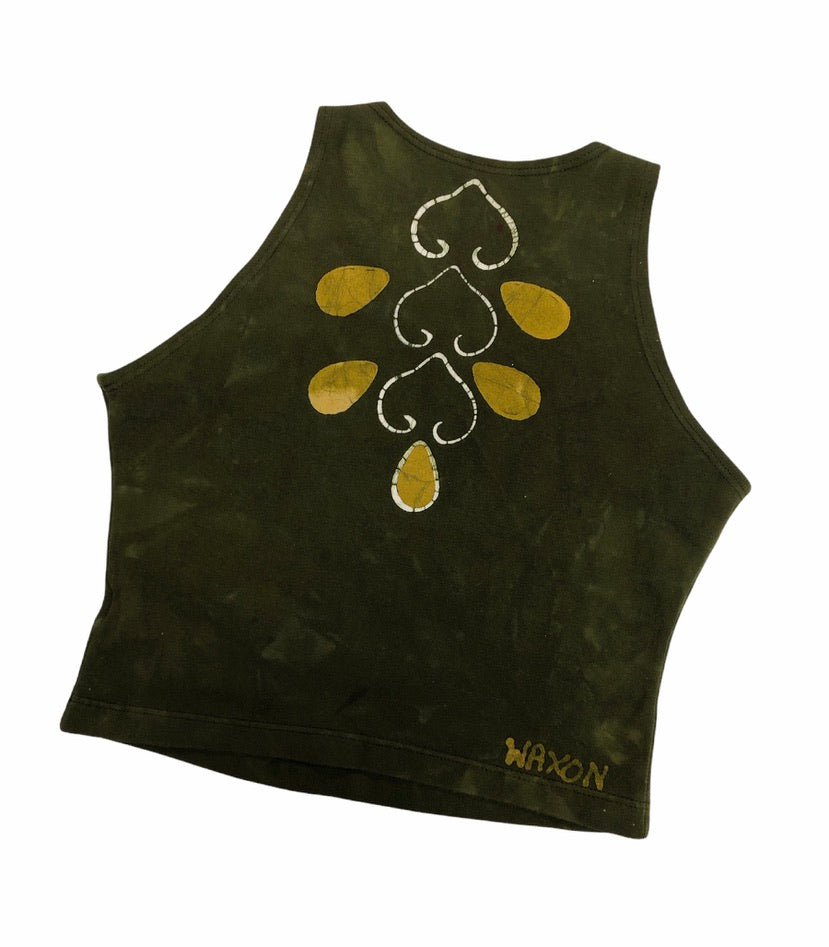 OM Batik Halter Crop Top