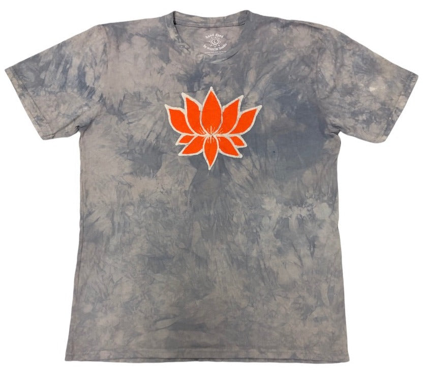 Hand-Painted Lotus Batik Unisex T-Shirt