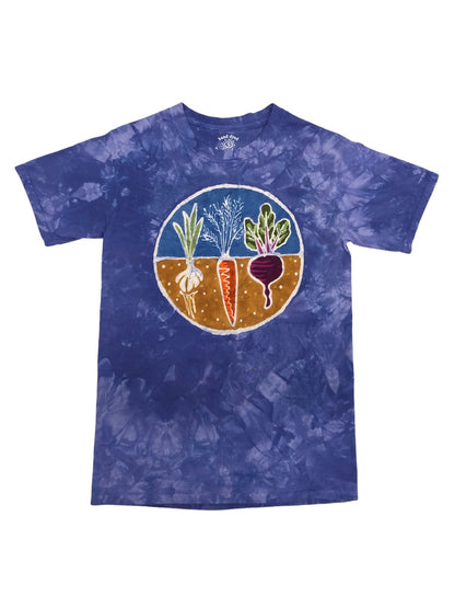 Hand-Painted Vegetable Garden Batik Unisex T-Shirt