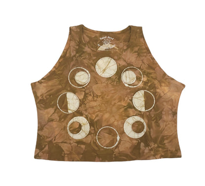 Moon Phase Batik Crop Top