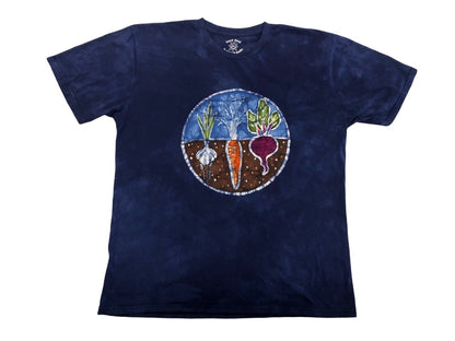 Hand-Painted Vegetable Garden Batik Unisex T-Shirt