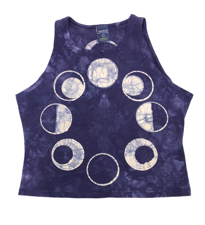 Moon Phase Batik Crop Top