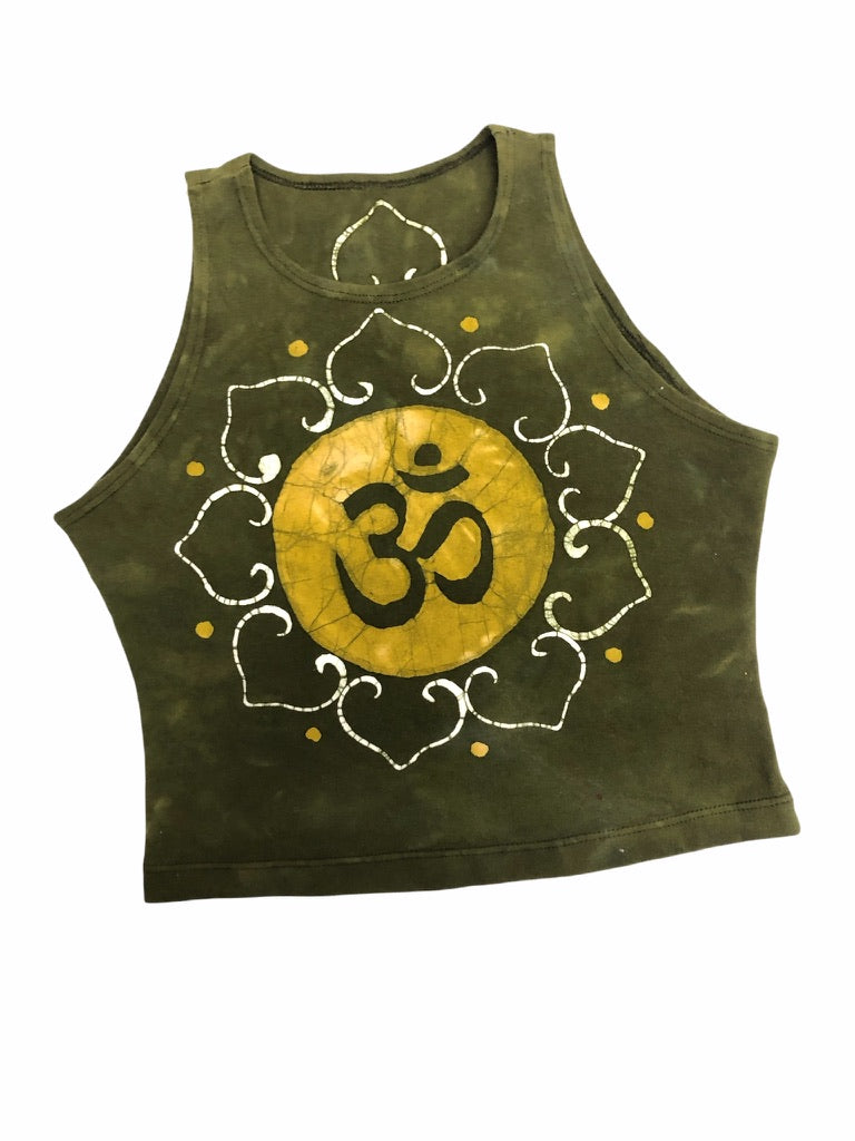 OM Batik Halter Crop Top