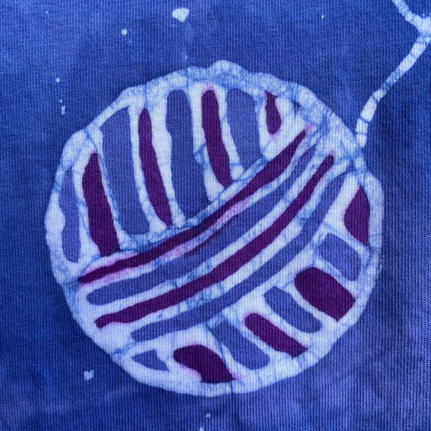 Yarn Ball Custom Batik Cropped Scoopneck Tee