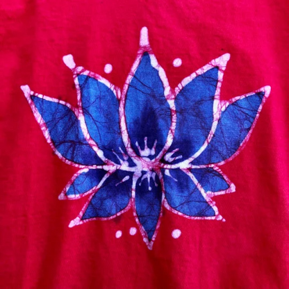 Hand-Painted Lotus Batik Unisex T-Shirt