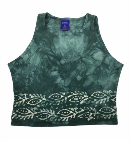 Indian Border Batik Halter Crop Top