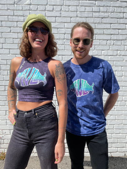 Hand-Painted AVL Classic Phish Batik Halter Crop Top