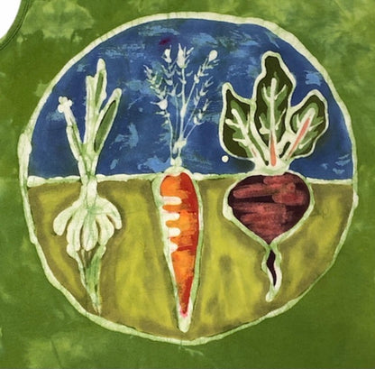 Hand-Painted Vegetable Garden Batik Unisex T-Shirt