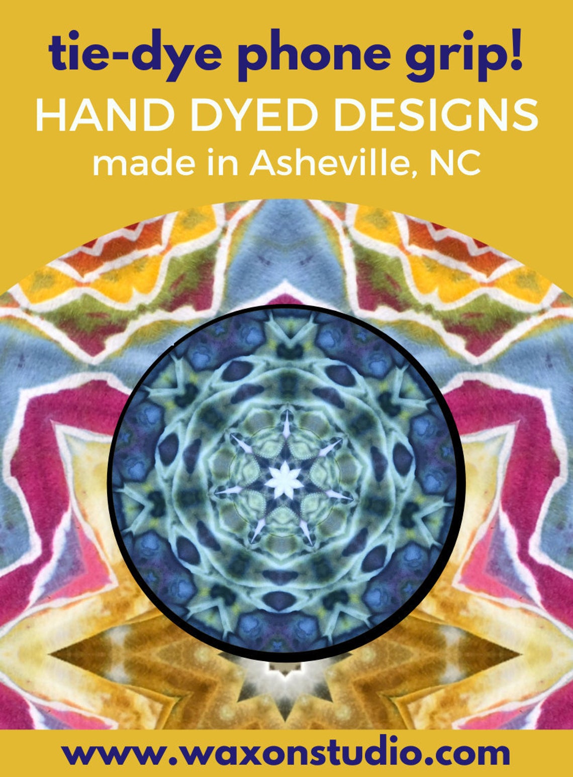 Tie-Dye Boho Phone Grip (5 Different Designs!)