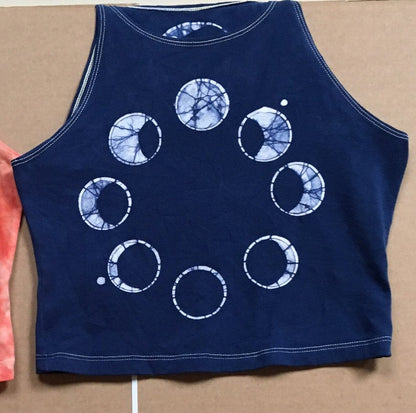 Moon Phase Batik Crop Top