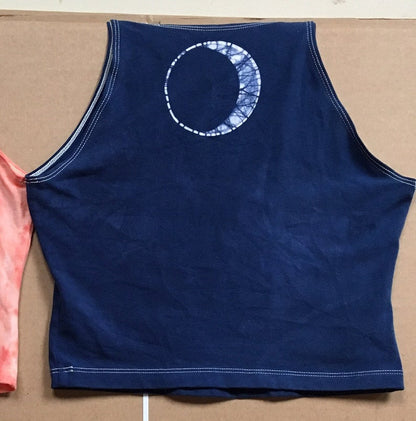 Moon Phase Batik Crop Top
