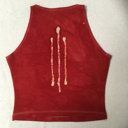 Tribal Triangle Batik Halter Crop Top