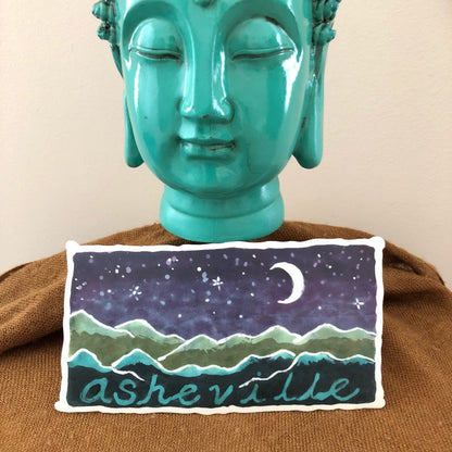 Sticker: Asheville Nighttime Batik