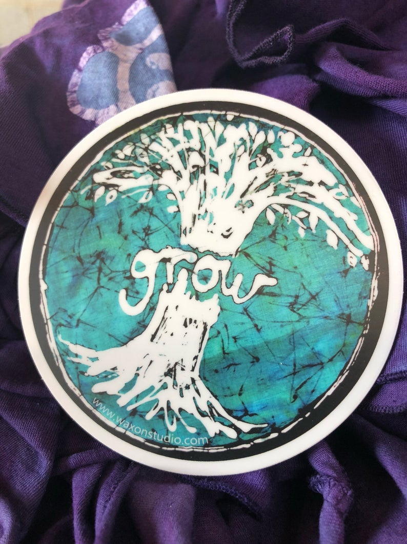 Grow Tree Batik Sticker
