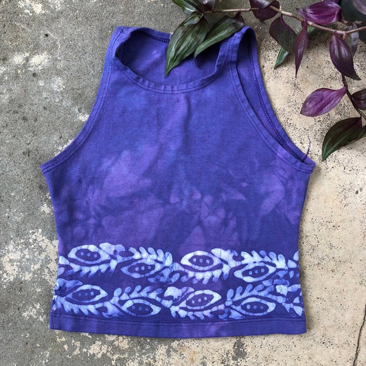 Indian Border Batik Halter Crop Top