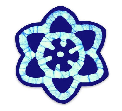 Indian Indigo Batik Star Sticker