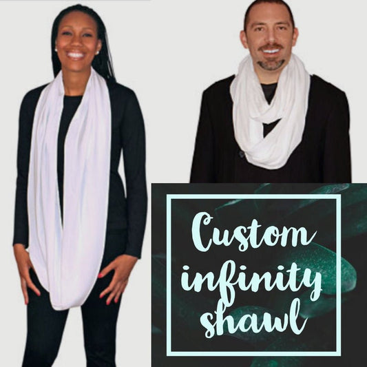 CUSTOM Dyed Lightweight Infinity Bamboo Scarf/Shawl