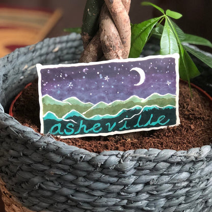 Sticker: Asheville Nighttime Batik
