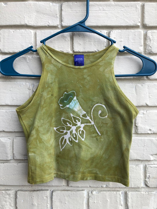 Trumpet Flower Batik Crop Top