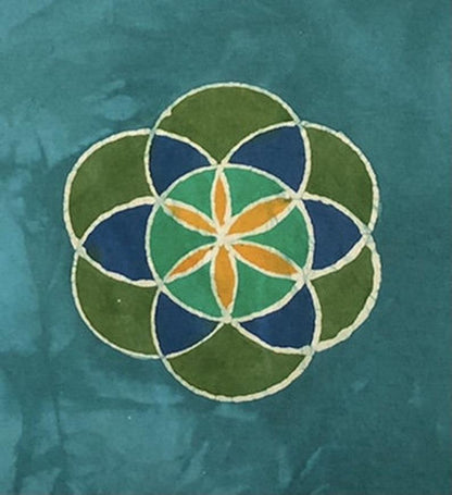 Seed of Life Mandala Sacred Geometry Batik Crop Top